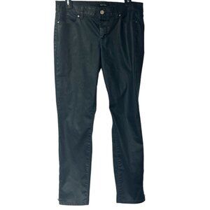 White‎ House Black Market Pants Womens Size 6 Black Vegan Leather 5 Pocket